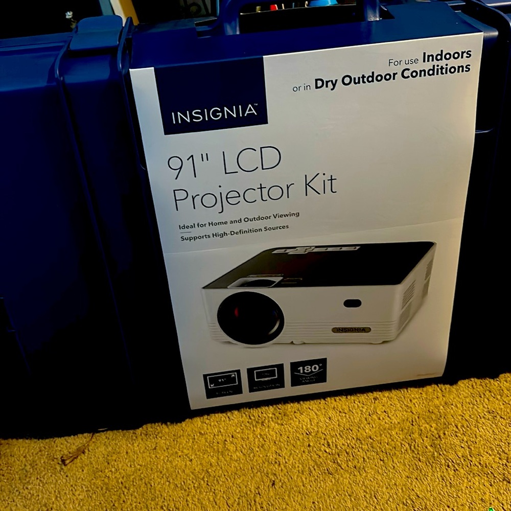 Brand New Insignia 91” LCD projector Kit. New in box never opened or used